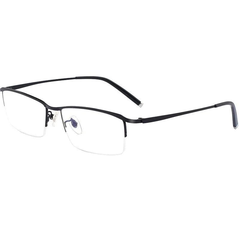 Titanium Glasses Frame Men Square Half Frame Eyeglasses