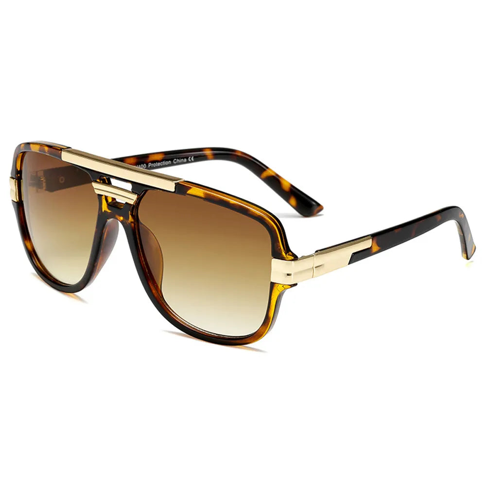 Vintage Big Square Shaped Gradient Sunglasses