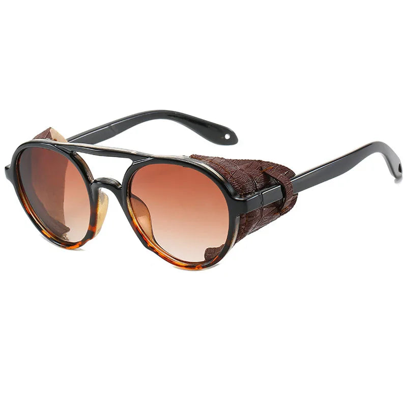 Steampunk Round Retro Sunglasses