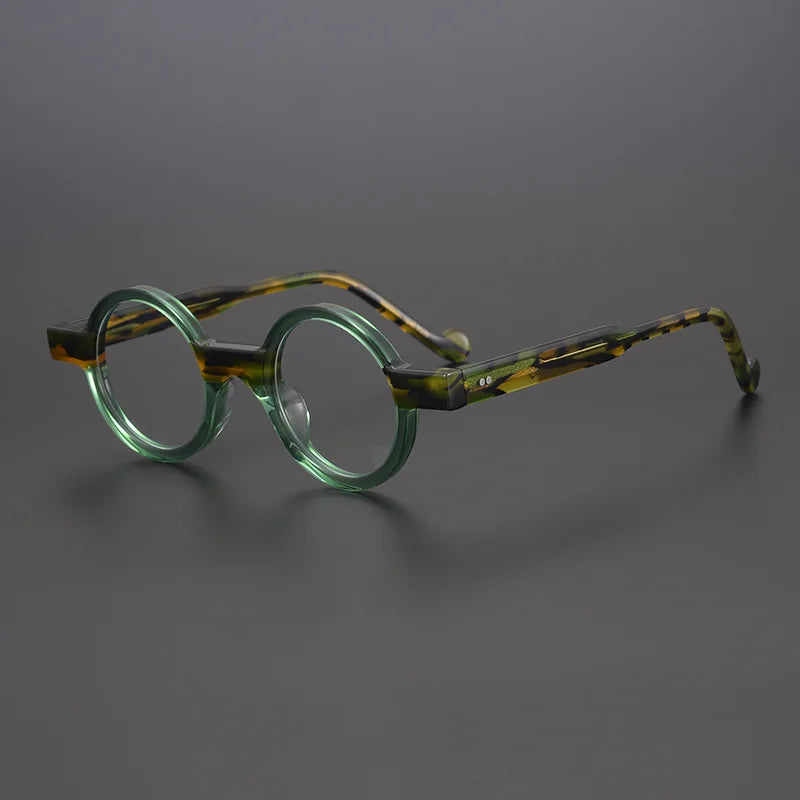 Vintage Round Colorful Acetate Frame