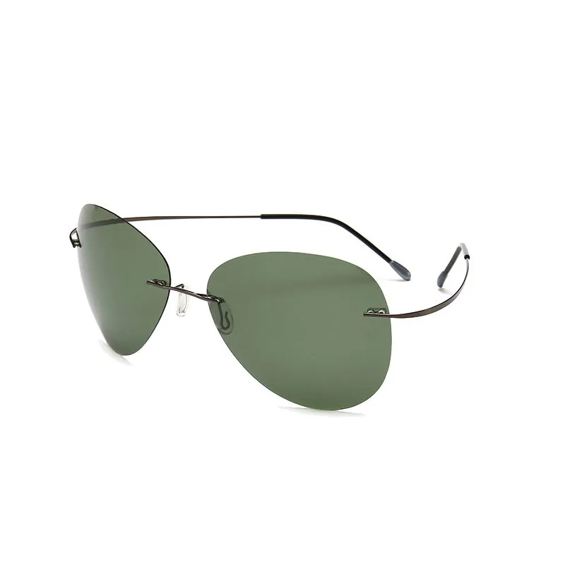 Rimless Aviation Titanium Pilot Sunglasses
