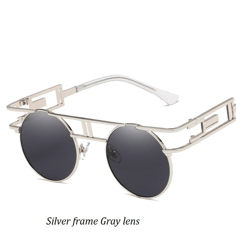New Steampunk Round Vintage Sunglasses