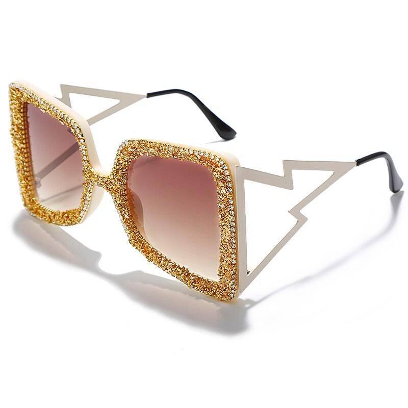 Oversized Rhinestone Sunglasses for Women