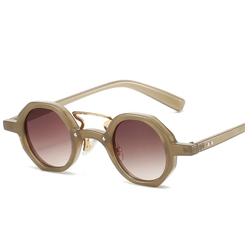 Retro Small Polygon Round Sunglasses
