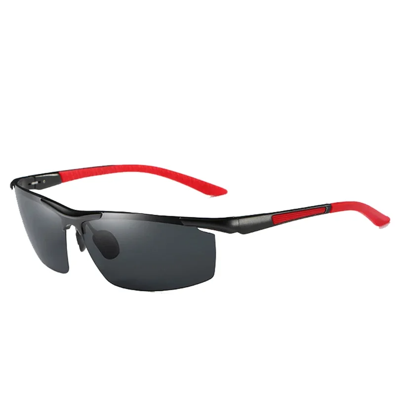 Semi-Rimless Rectangle Sunglasses for Men