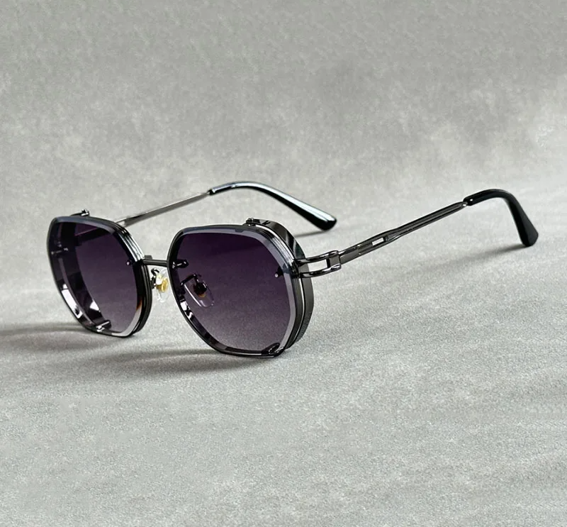 Vintage Square Steampunk Sunglasses For Men