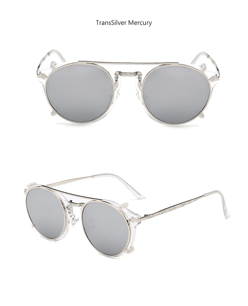 Clip on Round Polarized Sunglasses