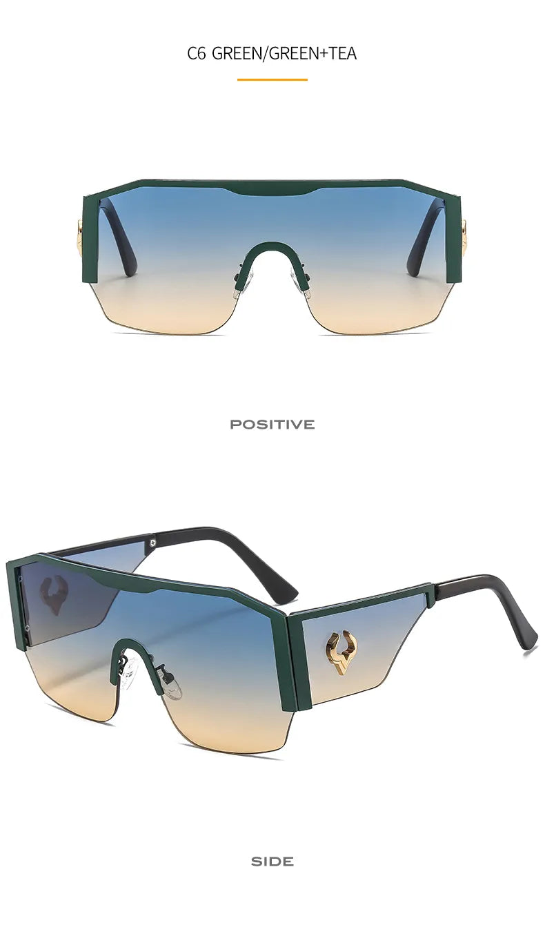 Modern Oversized Square Unisex Sunglasses
