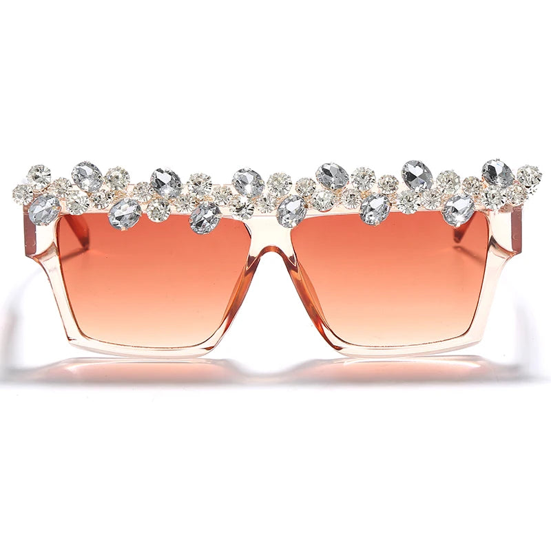 Luxury Mirror Rhinestone Sunglasses