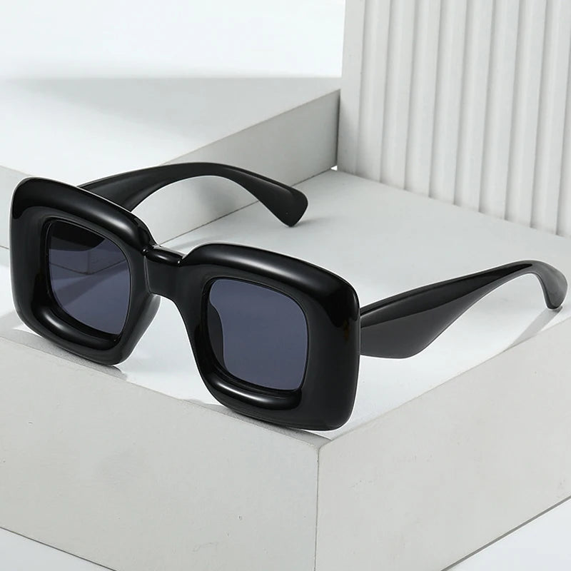 Stripe Fashion Square Sunglasses