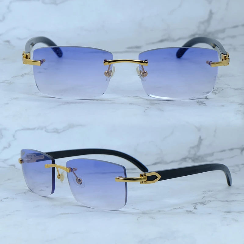 Rimless Rectangle LuxuryBuffs Carter Sun Glasses