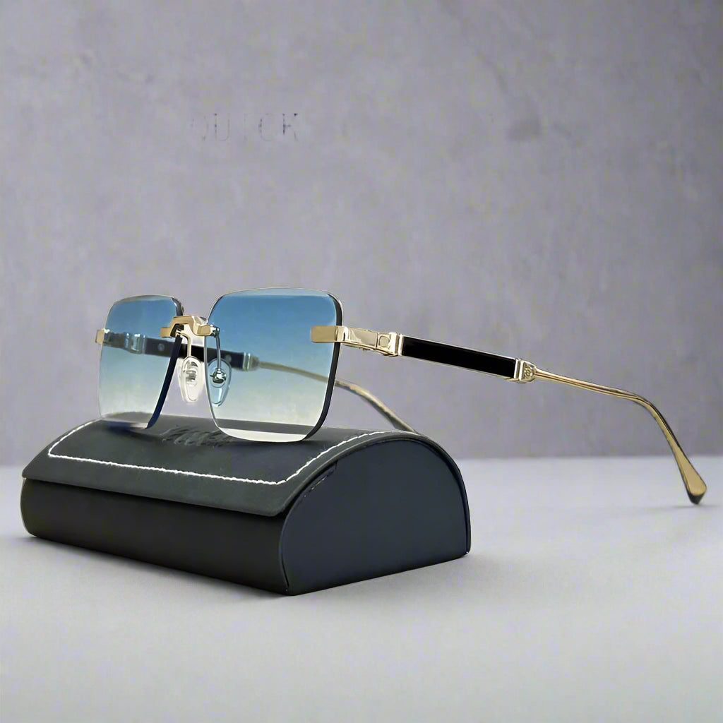 Luxury Rimless Square Sunglasses
