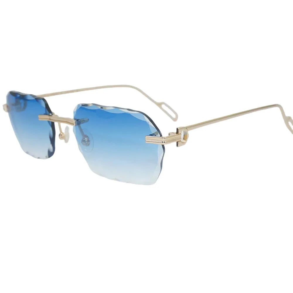 Luxury Rimless Retro Sunglasses
