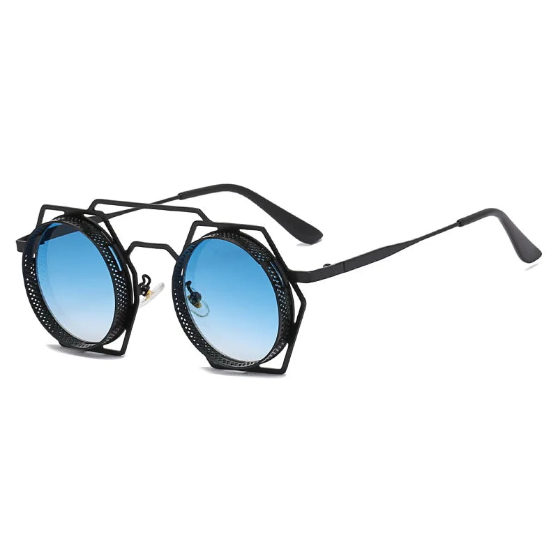 Round Fashion Retro Steampunk Sunglasses