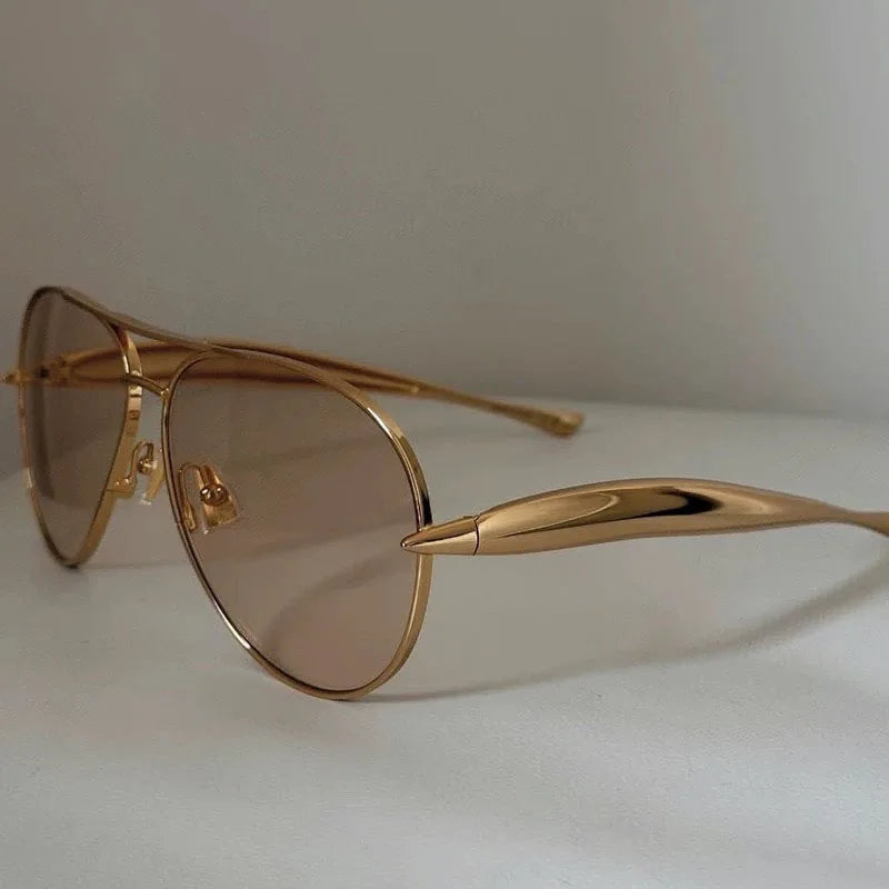 Vintage Metal Pilot Sunglasses