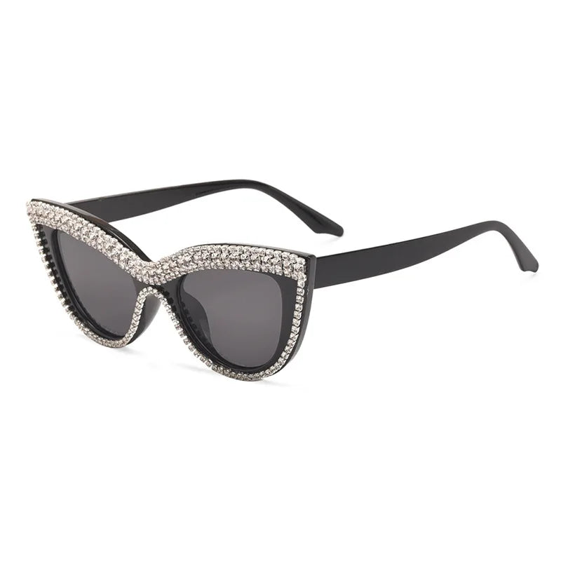 Oversized Diamond Cat Eye Sunglasses for Women