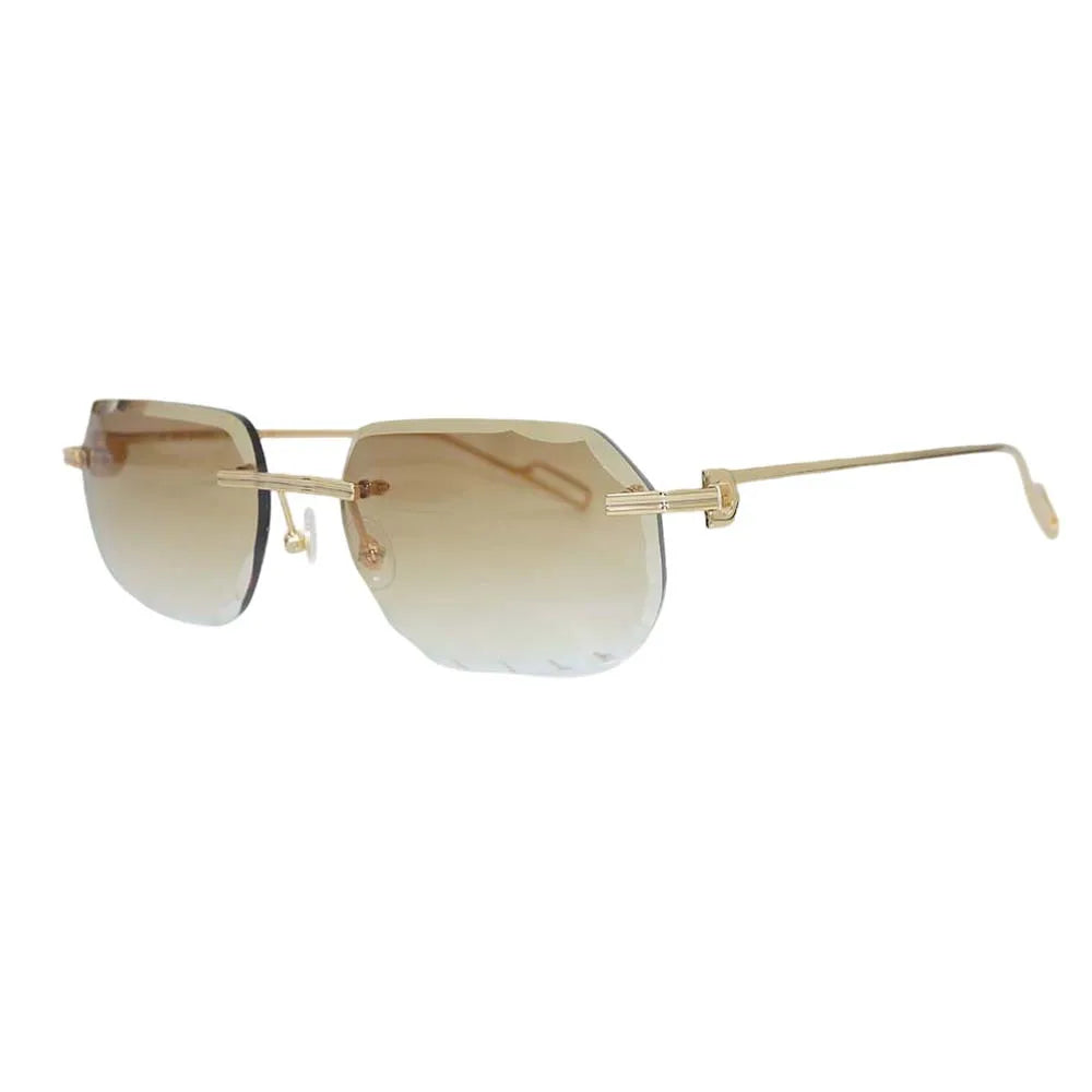 Rimless with Sturdy Metal Temples SunGlasses