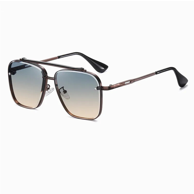 New fashion square unisex metal sunglasses