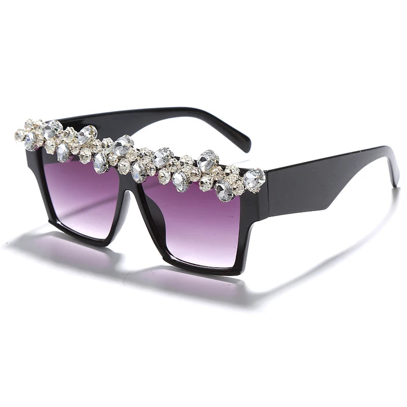 Luxury Mirror Rhinestone Sunglasses