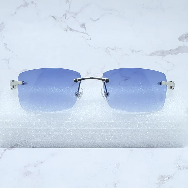 Vintage Oversized Buffs / Woods Rimless sunglasses