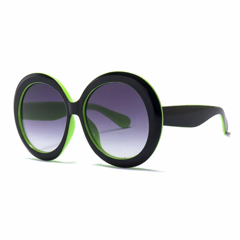 Round Oversized Women Oval Sunglasses