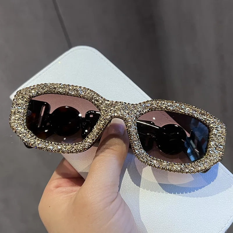 Luxury Crystal Steam Punk Sunglasses