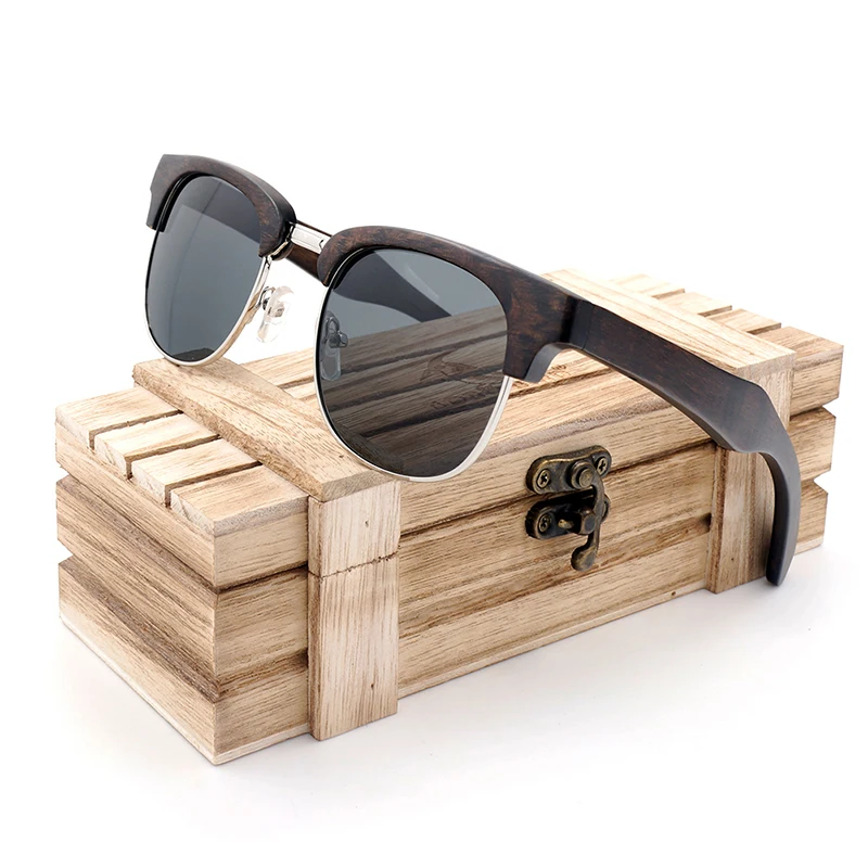 Stylish Polarized Wood Unisex Sunglasses