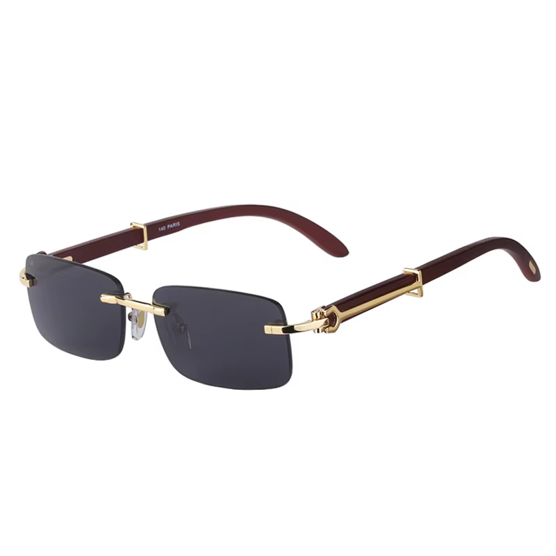 Rimless Square Sun Glasses